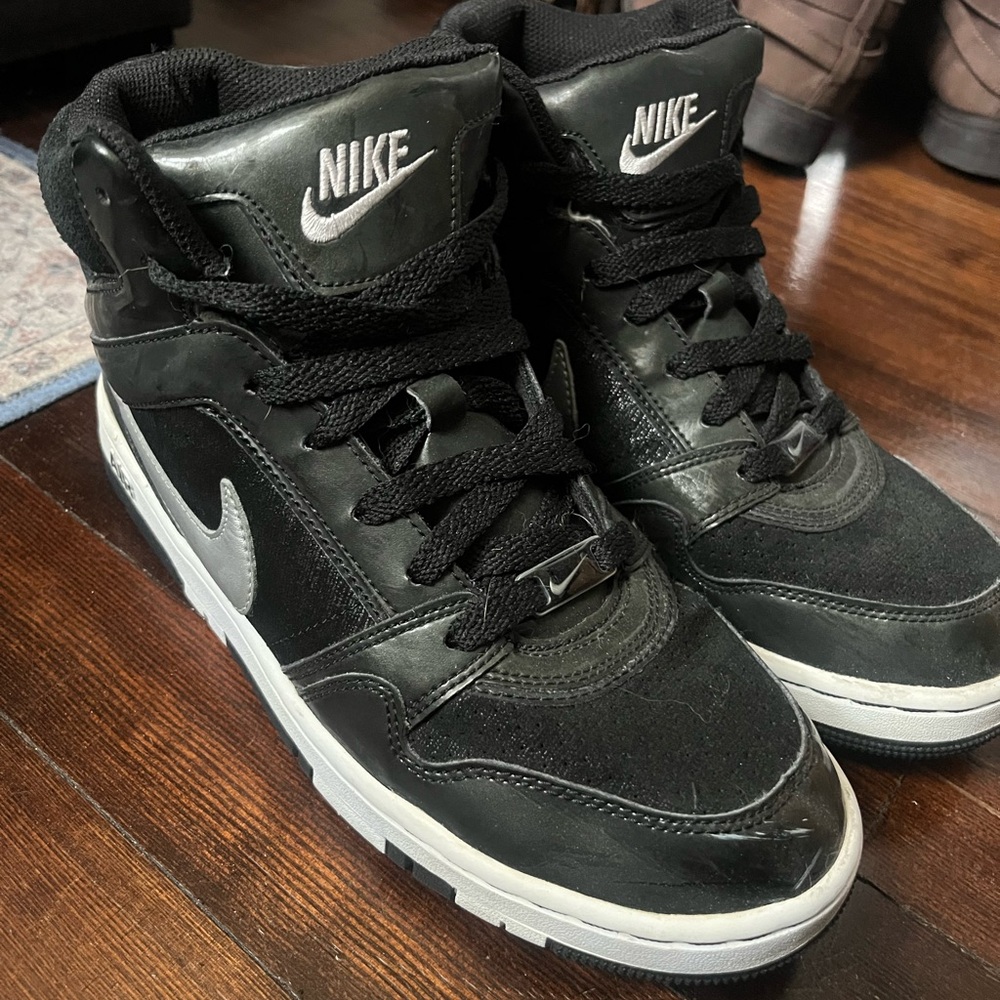 Nike Black and White High-Top Sneakers